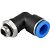 Conexão rápida tipo cotovelo (90 graus) rosca 1/4" BSP 12mm VONDER - Imagem 3