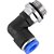 Conexão rápida tipo cotovelo (90 graus) rosca 1/4" BSP 6mm VONDER - Imagem 1