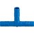 Emenda tipo T interna tripla para mangueira de irrigação 1/2" polipropileno azul T57ZN REBOUÇAS - 25 unidades - Imagem 1
