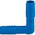 Joelho interno duplo LL (liso / liso) para mangueira 1/2" polipropileno azul J57ZN REBOUÇAS - 25 unidades - Imagem 1
