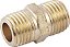 Niple/Adaptador para rosca 1/4" macho x 1/4" macho latão VONDER - Imagem 1