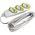 Extensão elétrica com 3 metros cabo PP 3 x 0,75 mm² 2P+T gelo modelo No Shock 45 1712 DANEVA - Imagem 4