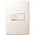 Interruptor de embutir linha Pial Plus 1 tecla simples horizontal 611110 PIAL - Imagem 1