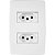 Tomada de embutir linha Pial Plus dupla 2 pinos + terra 615075 PIAL PLUS - Imagem 1