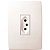 Tomada de embutir linha Pial Plus vertical 2 pinos + terra 615077 PIAL - Imagem 1
