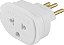Pino adaptador 3P universal redondo branco 1661 DANEVA - 12 unidades - Imagem 1
