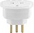 Pino adaptador 3P universal redondo branco 1661 DANEVA - 12 unidades - Imagem 4