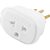 Pino adaptador 3P universal redondo branco 1662 DANEVA - 15 unidades - Imagem 1