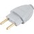 Plugue macho 2P 10A cinza DN1589 DANEVA - 12 unidades - Imagem 1