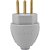 Plugue macho 2P+T 10 A cinza DN1595 DANEVA - 12 unidades - Imagem 4