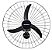 Ventilador de parede oscilante 60cm 127V / 220V preto 543 VENTISOL - Imagem 7