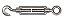 Esticador gancho/olhal para cabo de aço 7/8"- 22,2mm TMX - Imagem 1