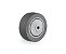 Roda 3" de borracha injetada cinza R 312 BPC RODCAR - Imagem 1