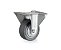 Rodízio fixo industrial leve 3" de borracha termoplástica preto FLR 312 BPC RODCAR - Imagem 1