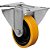 Rodízio fixo industrial leve 4" de poliuretano amarelo FL 414 PN SCHIOPPA - Imagem 1