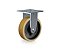 Rodízio fixo industrial leve 5" de poliuretano laranja FMR 52 UFK RODCAR - Imagem 1