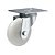 Rodízio giratório 4" de nylon branco GLR 414 NNNC RODCAR - Imagem 1
