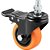Rodízio giratório leve série black base espiga 3" com freio roda laranja 70 kgf GLEBF.312.BPA.E COLSON - Imagem 3