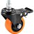 Rodízio giratório leve série black base espiga 3" com freio roda laranja 70 kgf GLEBF.312.BPA.E COLSON - Imagem 4