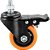 Rodízio giratório leve série black base espiga 3" com freio roda laranja 70 kgf GLEBF.312.BPA.E COLSON - Imagem 5