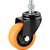 Rodízio giratório leve série black base espiga 3" roda laranja 70 kgf GLEB.312.BPA.E COLSON - Imagem 1
