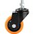 Rodízio giratório leve série black base espiga 3" roda laranja 70 kgf GLEB.312.BPA.E COLSON - Imagem 3