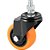 Rodízio giratório leve série black base espiga 3" roda laranja 70 kgf GLEB.312.BPA.E COLSON - Imagem 4