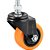 Rodízio giratório leve série black base espiga 3" roda laranja 70 kgf GLEB.312.BPA.E COLSON - Imagem 5