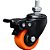 Rodízio giratório leve série black base espiga 2" com freio roda laranja 50 kgf GLEBF.210.BPA.E COLSON - Imagem 1