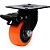 Rodízio giratório leve série black base placa 3" com freio roda laranja 70 kgf GLPBF.312.BPA.E COLSON - Imagem 1