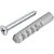 Parafuso autoatarraxante 4,8mm x 38,0mm cabeça chata phillips com bucha 8mm VONDER - Imagem 1