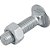Parafuso francês zincado 1/2" x 2" com porca caixa com 50 peças VONDER - Imagem 4