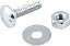 Parafuso francês zincado 1/4" x 1" com porca e arruela cartela com 4 conjuntos VONDER - Imagem 1
