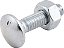 Parafuso francês zincado 1/4" x 1" com porca caixa com 500 peças VONDER - Imagem 1