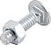 Parafuso francês zincado 1/4" x 1" com porca caixa com 500 peças VONDER - Imagem 4