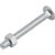 Parafuso francês zincado 1/4" x 2.1/4" com porca caixa com 200 peças VONDER - Imagem 3