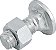 Parafuso francês zincado 3/8" x 1" com porca VONDER - Imagem 4