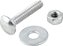 Parafuso francês zincado 3/8" x 1.1/2" com porca e arruela cartela com 2 conjuntos VONDER - Imagem 1