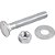 Parafuso francês zincado 3/8" x 2.1/2" com porca e arruela cartela com 2 conjuntos VONDER - Imagem 1