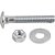 Parafuso francês zincado 3/8" x 2.1/2" com porca e arruela cartela com 2 conjuntos VONDER - Imagem 3