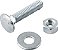 Parafuso francês zincado 5/16" x 1.1/2" com porca e arruela cartela com 2 conjuntos VONDER - Imagem 1