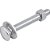 Parafuso francês zincado 5/16" x 2.1/2" com porca e arruela cartela com 2 conjuntos VONDER - Imagem 4