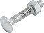Parafuso francês zincado 1/4" x 1.1/2" com porca caixa com 200 peças VONDER - Imagem 1