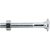 Parafuso francês zincado 3/8" x 3" com porca VONDER - Imagem 2