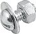 Parafuso máquina zincado cabeça redonda 1/4" x 5/8" com porca e arruela lisa VONDER - Imagem 4