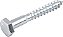 Parafuso sextavado rosca soberba 1/4" x 45mm cartela com 4 peças VONDER - Imagem 1