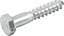 Parafuso sextavado rosca soberba 5/16" x 40mm cartela com 2 peças VONDER - Imagem 1