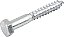 Parafuso sextavado rosca soberba 5/16" x 55mm cartela com 2 peças VONDER - Imagem 1