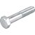 Parafuso sextavado zincado 1" x 3.1/2" UNC rosca parcial  Kit com 10 peças VONDER - Imagem 1