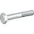 Parafuso sextavado zincado 10mm x 60mm MA rosca parcial VONDER - Imagem 1